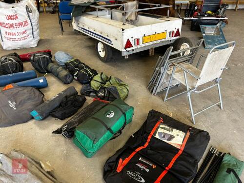 CAMPING TRAILER & QTY OF EQUIPMENT