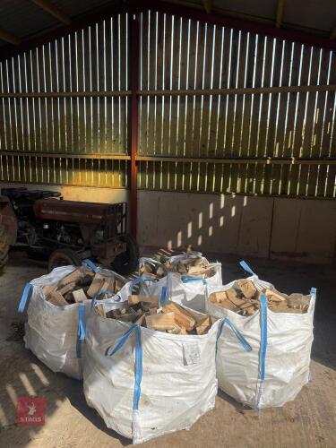 4 LOOP DUMPY BAGS OF HARDWOOD