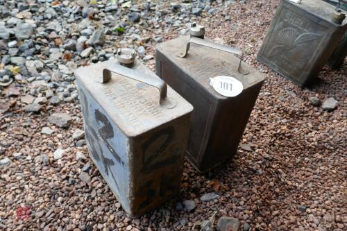 2 BP VINTAGE FUEL CANS (101)