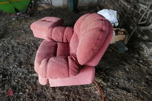 RECLINING ARMCHAIR & FOOT REST