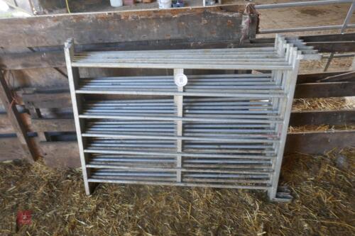 6 X 4' GALVANISED HURDLES (66)
