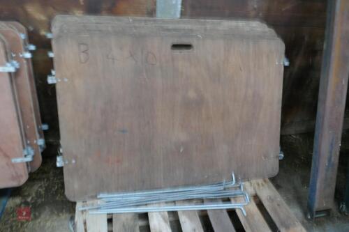 10 SHEARWELL 4' WOODEN LAMBING PENS