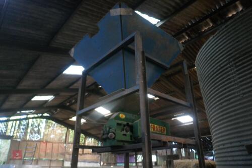 FEED HOPPER AND FRASER M5 ROLLER MILL