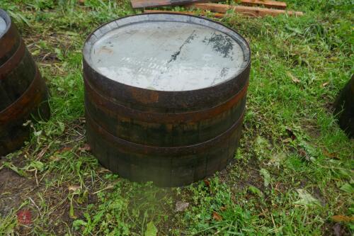 HALF OAK WHISKEY BARRELS