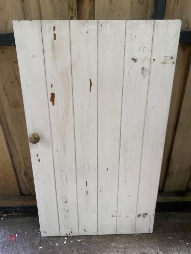 ANTIQUE HARDWOOD LEDGED DOOR