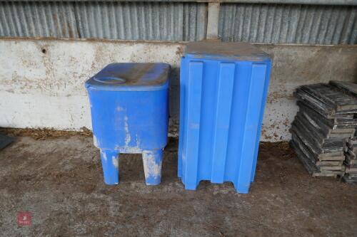 2 PAXTON PLASTIC WASH TROUGHS