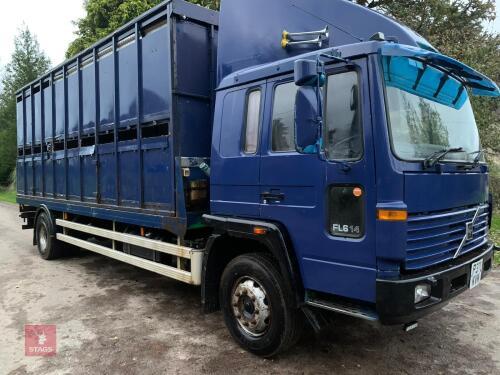 1997 VOLVO FL6 14T CATTLE LORRY
