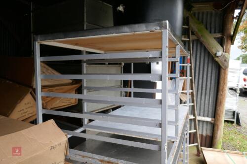 CATERING TABLE WITH STAINLESS STEEL TOP