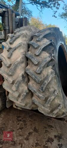PAIR OF STOMIL 16.9/38 TYRES
