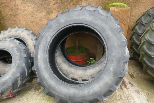2 x 420/85 R38 REAR TYRES