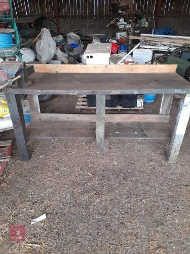6' WORK BENCH AND 8'' VICE