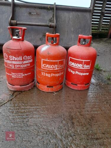 3 GAS BOTTLES