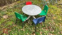 CHILDRENS TABLE & 4 CHAIRS - 3