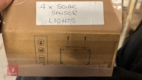 4 X SOLAR LIGHTS WITH SENSORS