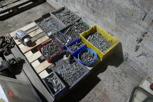LRG QTY OF NUTS BOLTS & SCREWS (17)