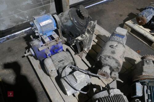 PALLET OF 3 PHASE MOTOR GEAR BOXES (24)
