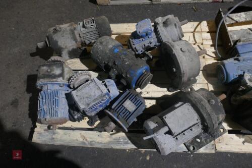 PALLET OF 3 PHASE MOTOR GEAR BOXES (25)