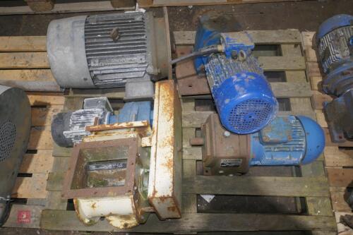 PALLET OF 3 PHASE MOTORS & GEARBOXES (29