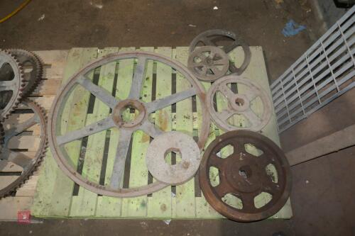 PALLET OF PULLEYS (34)