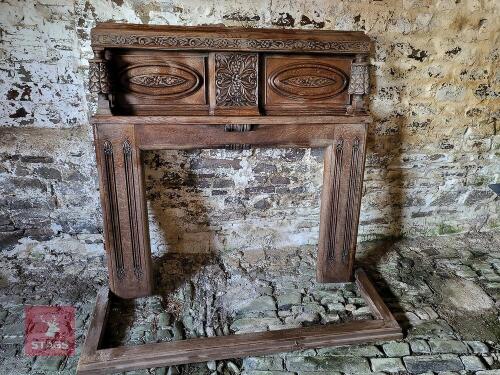VINTAGE WOODEN FIRE SURROUND
