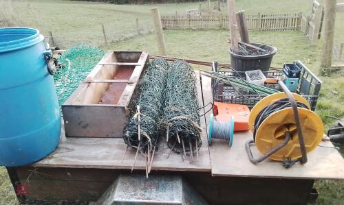 QTY OF FENCING AND WORKSHOP EQUPIMENT