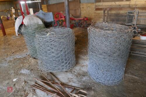 3 ROLLS OF WIRE NETTING