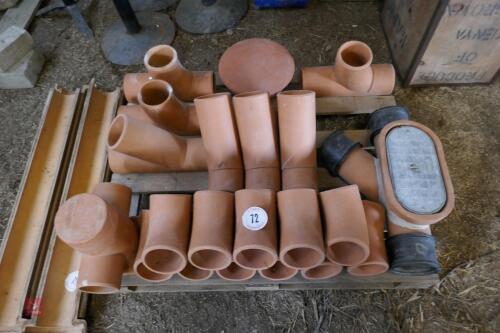 PALLET OF CLAY DRAINAGE JOINERS (72)