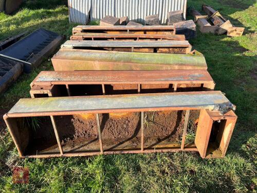 6 GALVANISED PIG WATER TROUGHS