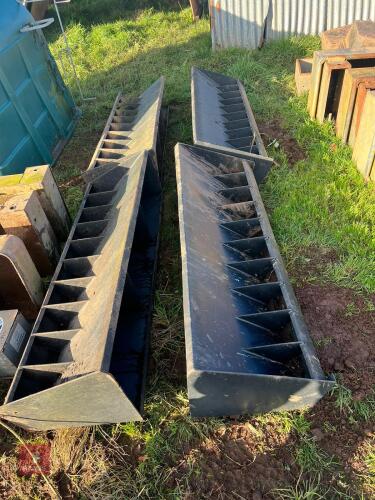 4 BLACK PLASTIC AD-LIB PIG FEEDERS