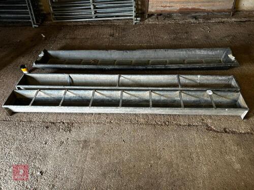 2 X 9' GALVANISED FEED TROUGHS (76)