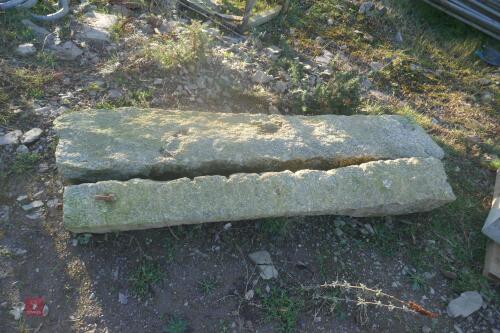 PAIR OF GRANITE HANGING POSTS