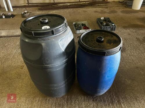 2 X WATER/STORAGE BINS/BARRELS (29)
