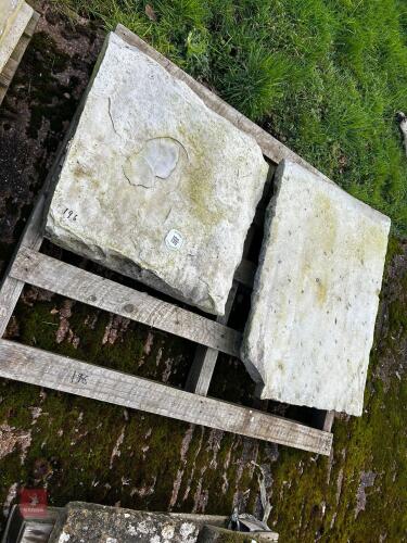 2 LARGE STONE SLABS (196)