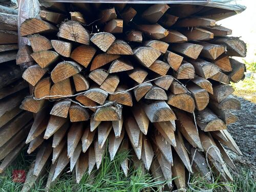 2 PALLETS OF CHESTNUT FENCING STAKES