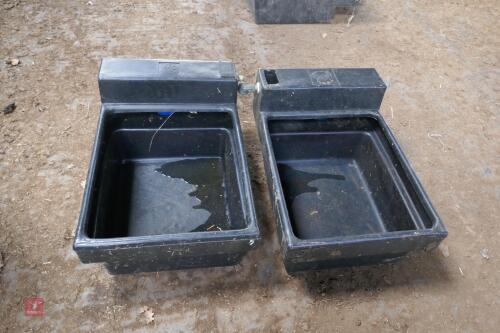 2 JFC SINGLE PLASTIC WATER TROUGHS