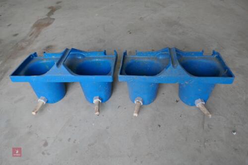 2 WYDALE PLASTIC CALF MILK FEEDERS