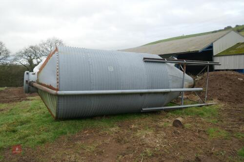 10T FREESTANDNING GALVANISED FEED BIN