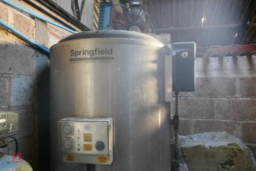SPRINGFIELD HOT WATER TANK