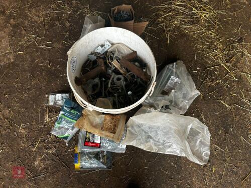 BUCKET OF SCREWS, NAILS, NUTS AND BOLTS