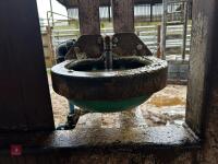 3 SMALL PLASTIC CATTLE DRINKING TROUGHS - 3