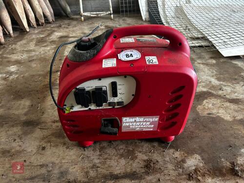 CLARKE 2200W GENERATOR (S/R)