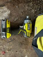 RYOBI DRILL, BATTERY & BAG - 5