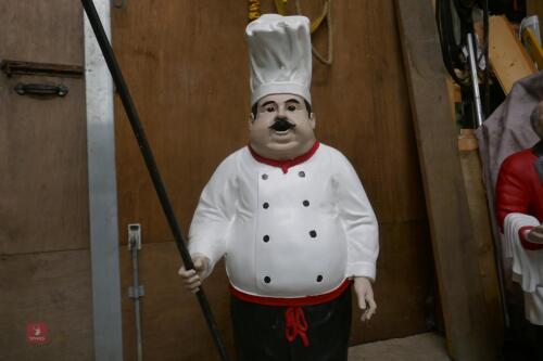 ORNAMENTAL CHEF WITH SIGN
