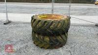 2 X 600/60-38 WHEELS & TYRES - 2