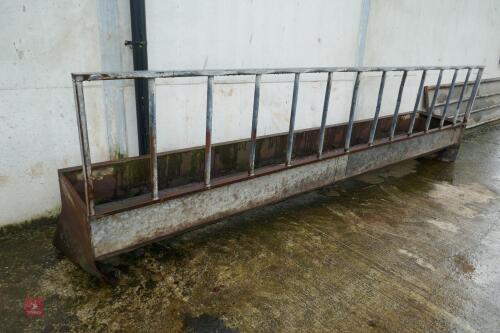 15' CATTLE FEED TROUGH AND BARRIER