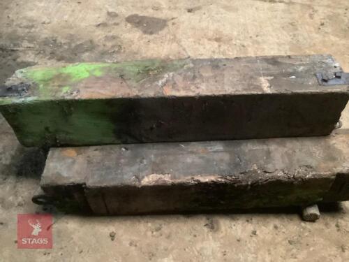 3 LARGE OAK BLOCKS