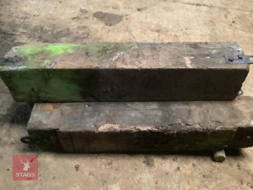 3 LARGE OAK BLOCKS