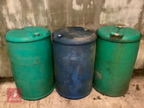 3 X 45 GALLON BARRELS