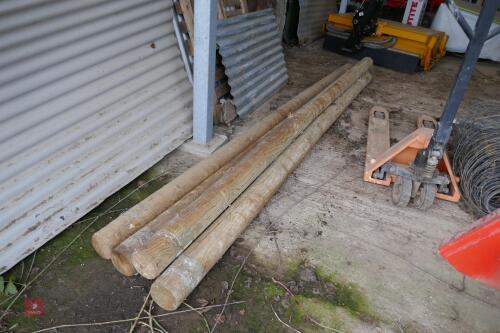 4 TIMBER POLES
