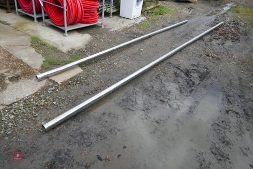 2 LENGTHS OF ROUND STAINLESS STEEL